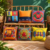 Pakistani Truck Art Printed Cushion Covers Pack 6