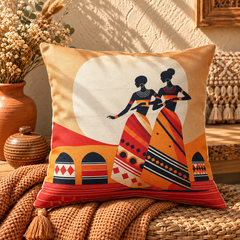 Golden Rhythms Printed Cushion Covers Pack of 3