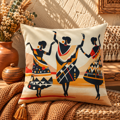Golden Rhythms Printed Cushion Covers Pack of 3