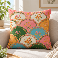 Palace of Peacocks Printed Cushion Covers (Pack of 5)