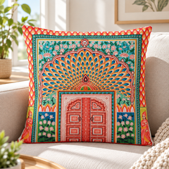 Palace of Peacocks Printed Cushion Covers (Pack of 5)