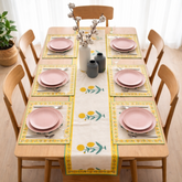 Exotic Sunburst Bloom Table Runner with Mats