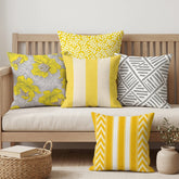 Sunlit Living Series Printed Cushion Covers - (Pack of 5) For Living Room, Bed Room, Home Decor