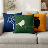 Whimsy Woods Nature Printed Cushion Covers - (Pack of 3)