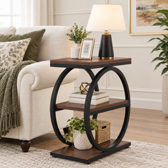 Circi Living Lounge Table with Round Metal Frame