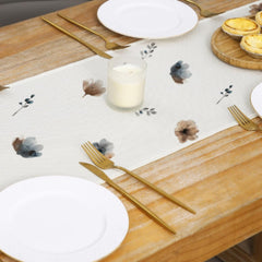 Watercolor-Inspired Botanical Table Runner