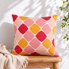 Mid-Century Floral Mixed Pattern Printed Cushion Cover Pack of 2