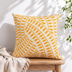 Mid-Century Floral Mixed Pattern Printed Cushion Cover Pack of 4