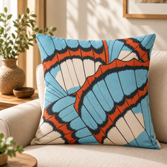 Terracotta Quatrefoil Floral Printed Cushion Covers (Pack of 4)