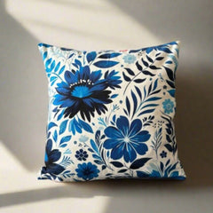 Royal Blue Garden  Cushions Cover Pack of 2