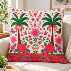 Palace of Peacocks Printed Cushion Cover Pack of 4