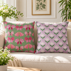 Violet Reverie Printed Cushion Cover Pack of 2
