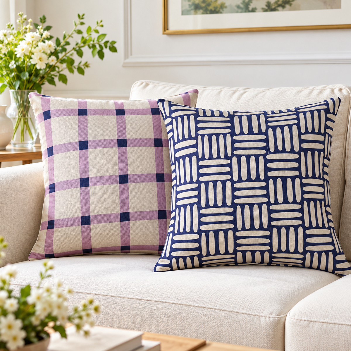 Violet Reverie Printed Cushion Cover Pack of 2