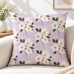 Olive Wavy Floral Pattern Printed Cushion Cover Pack of 4