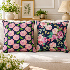 Violet Reverie Printed Cushion Cover Pack of 2