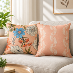 Olive Leaves Pattern Printed Cushion Cover Pack of 2