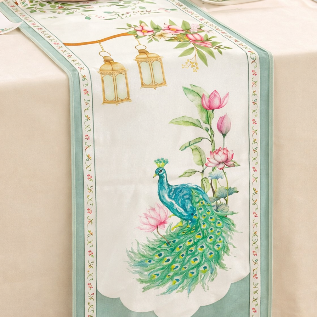 Regal Peacock Table runner