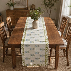 Azure Bloom Table Runner