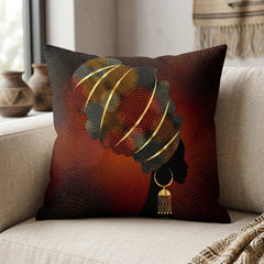 Tribal Lady Print Printed Cushion Covers - (Pack of 6) For Living Room, Bed Room, Home Decor