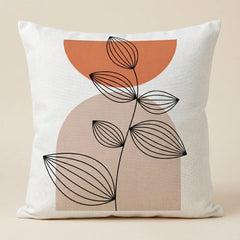 Terracotta Abstract Harmony Printed Cushion Covers - (Pack of 6) For Living Room, Bed Room, Home Decor