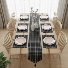 Geometric Shapes Table Runner with Mats