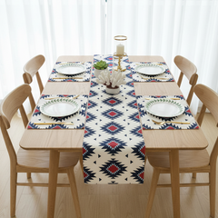 Tribal Diamond Table Runner with Mats