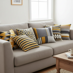 Honey Comb Geometric Cushion Covers Pack of 6