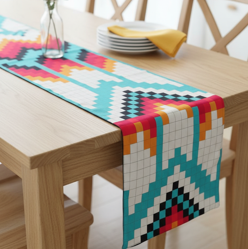 Native Lines Loom Table Runner