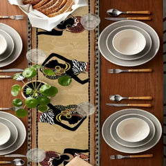 Boho African Women Table Runner