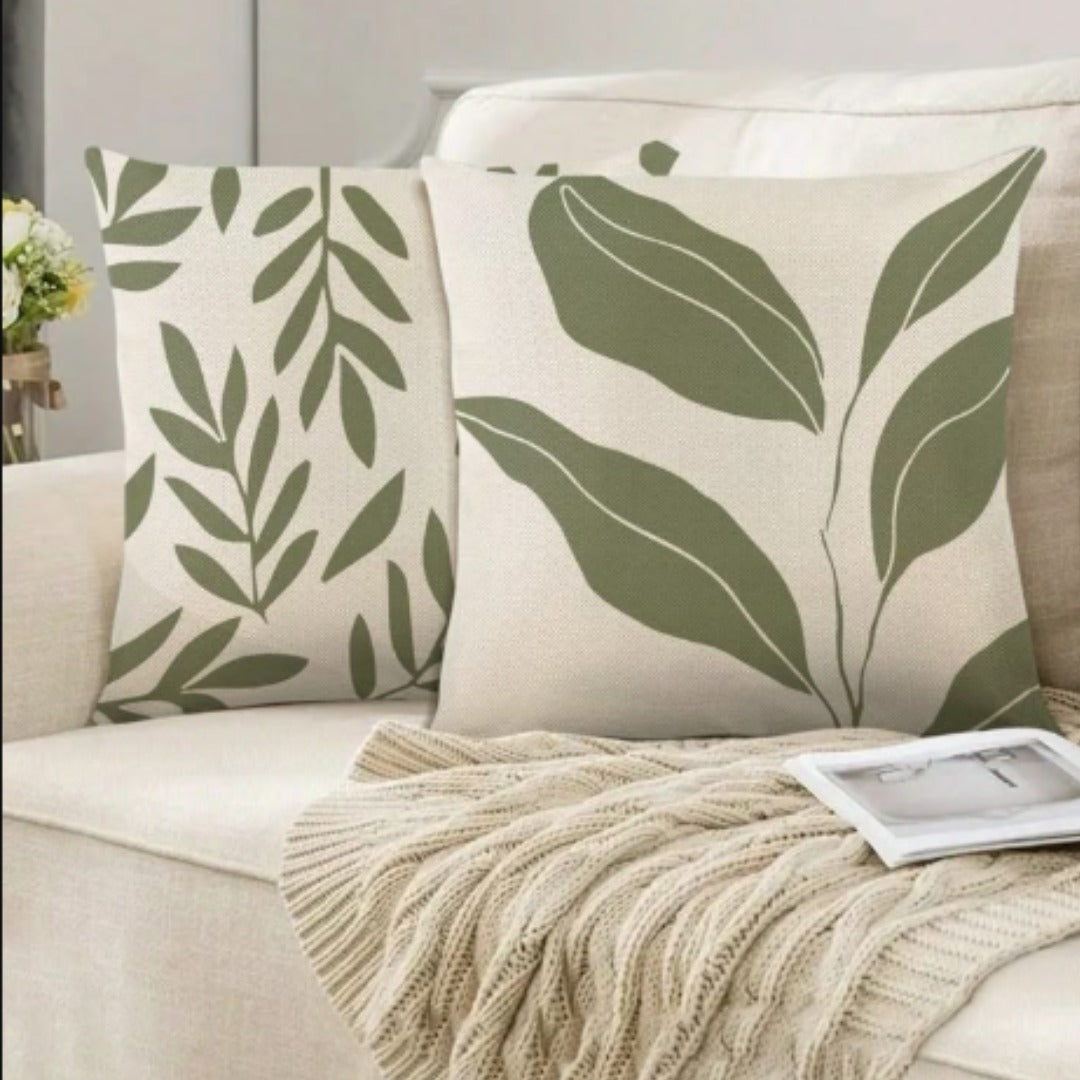 Boho Leaves Cushion Cover Pack Of 2