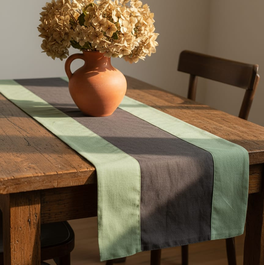 The Dual Tone Elegance Table Runner